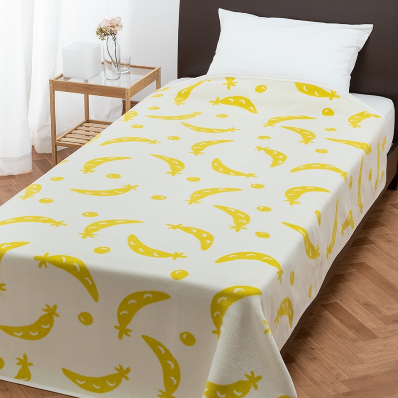 アツコマタノ 綿毛布（毛羽部分） （シングル）140×200cm グリーン