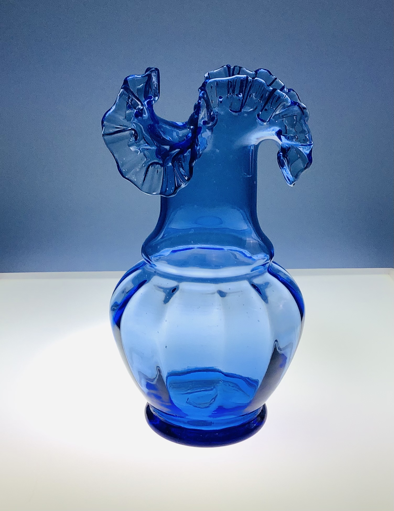 恩納ガラス工房WEBSHOP / フラワー花瓶 青色