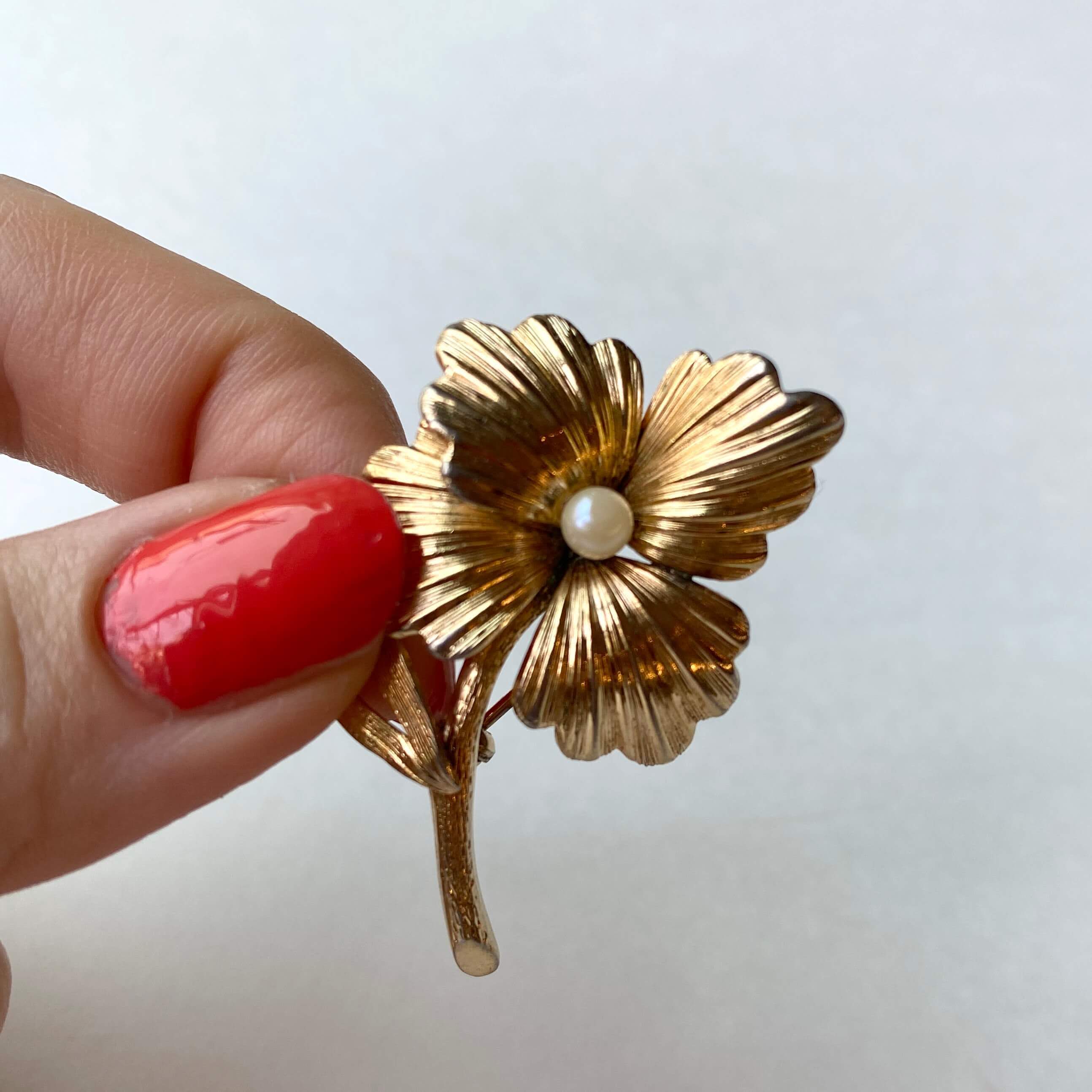 Atelier Ninon / ヴィンテージ「グロッセ」フラワーブローチ