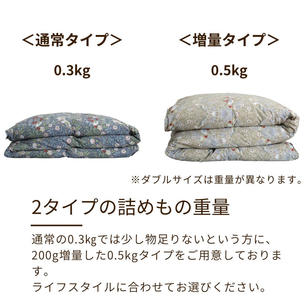 ロマンス小杉 V&A ウィリアム・モリス 羽毛肌掛けふとん ダックダウン