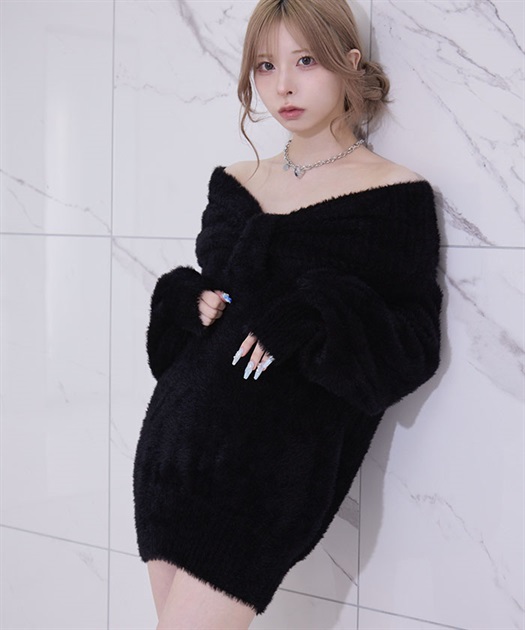 ビッグリボンオフショルワンピース | axes femme online shop