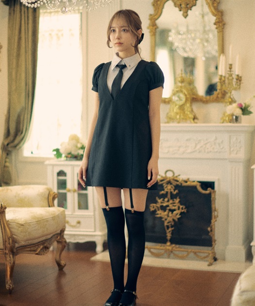 レイヤードガーターミニワンピース【期間限定価格】【2BUY10%OFF対象