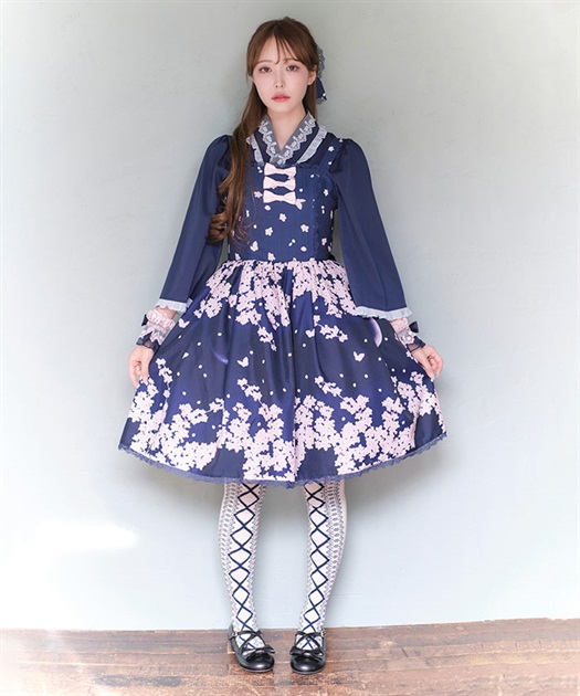 桜柄ジャンパースカート | kawaii | axes femme online shop
