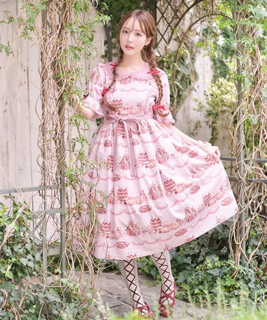 お菓子の家柄ワンピース【期間限定販売】 | axes femme online shop