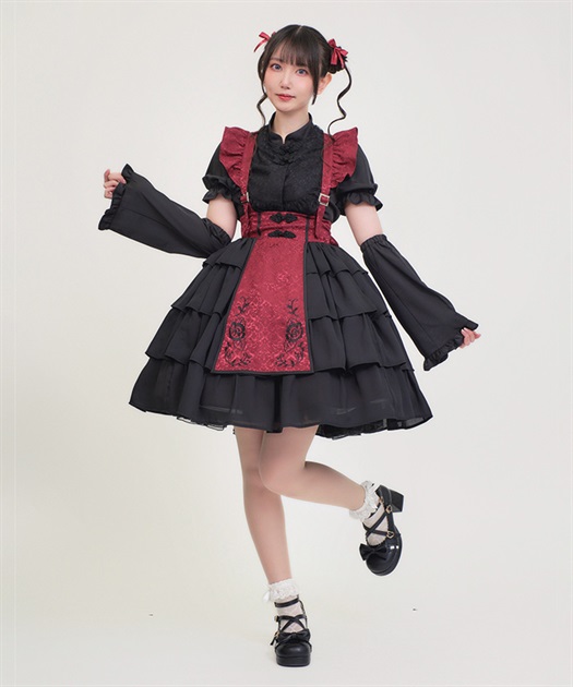 牡丹刺繍チャイナスカート | axes femme online shop