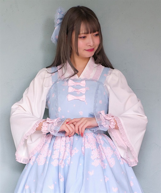 衿レース付き和風ブラウス | kawaii | axes femme online shop