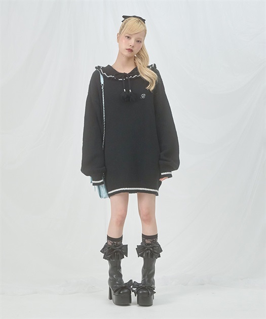 フリルカラーセーラーニット | axes femme online shop