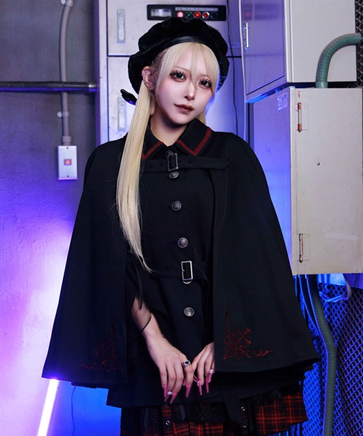 クロス刺繍ケープコート【WEB限定価格】 | axes femme online shop