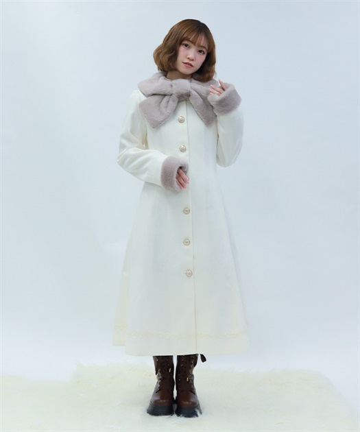 ファーティペ付ロングコート | axes femme online shop