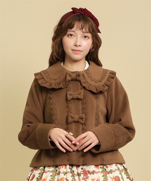 ショコラベアショートコート | kawaii | axes femme online shop