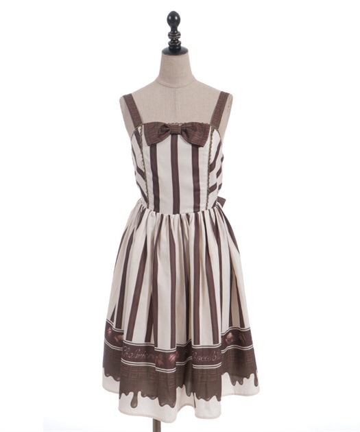 ボンボンショコラ柄ジャンパースカート【受注生産】 | Chalmiere