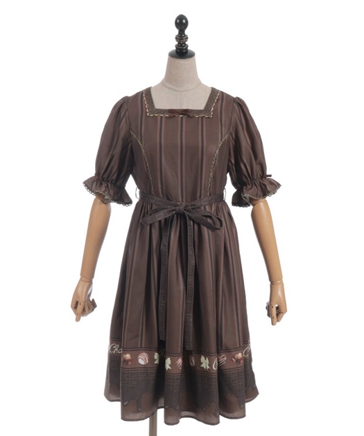 ボンボンショコラ柄ワンピース【受注生産】 | Chalmiere | axes femme