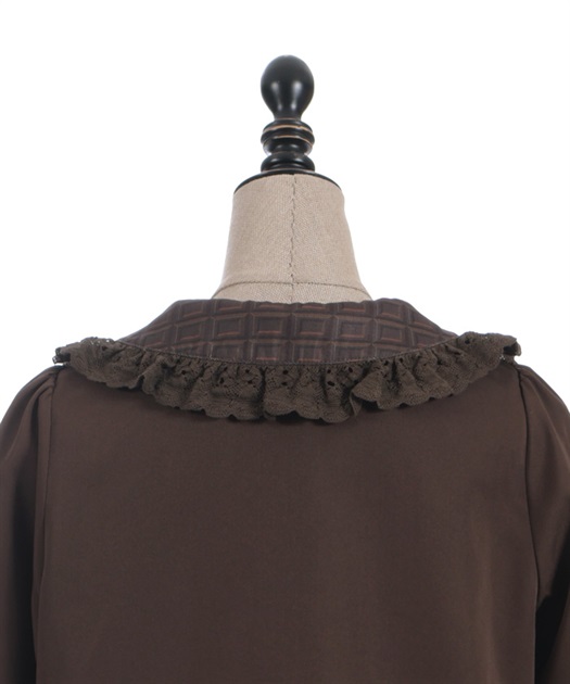 チョコレート柄衿ブラウス【受注生産】 | Chalmiere | axes femme