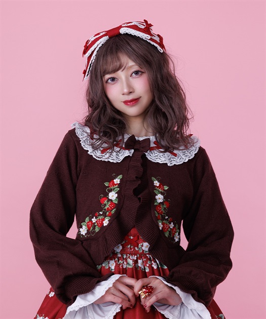 いちご刺繍ニットボレロ | axes femme online shop