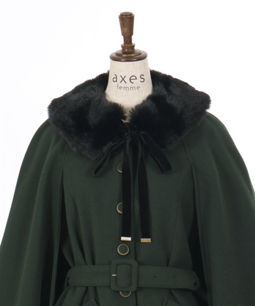 ファー襟付ケープコート | axes femme -outlet- | axes femme online