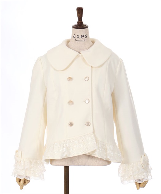 裾レースショートコート | axes femme -outlet- | axes femme online