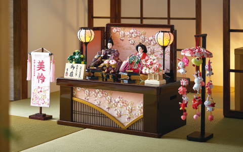 収納式親王飾り 白桜 セット 収納式親王飾り 白桜 セット 【公式通販】