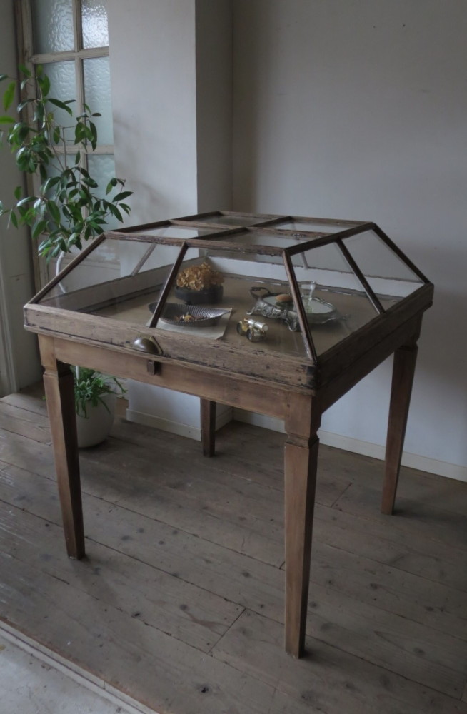kt-0326 ショーケーステーブル ガラスドームの蓋 | antiques-educo