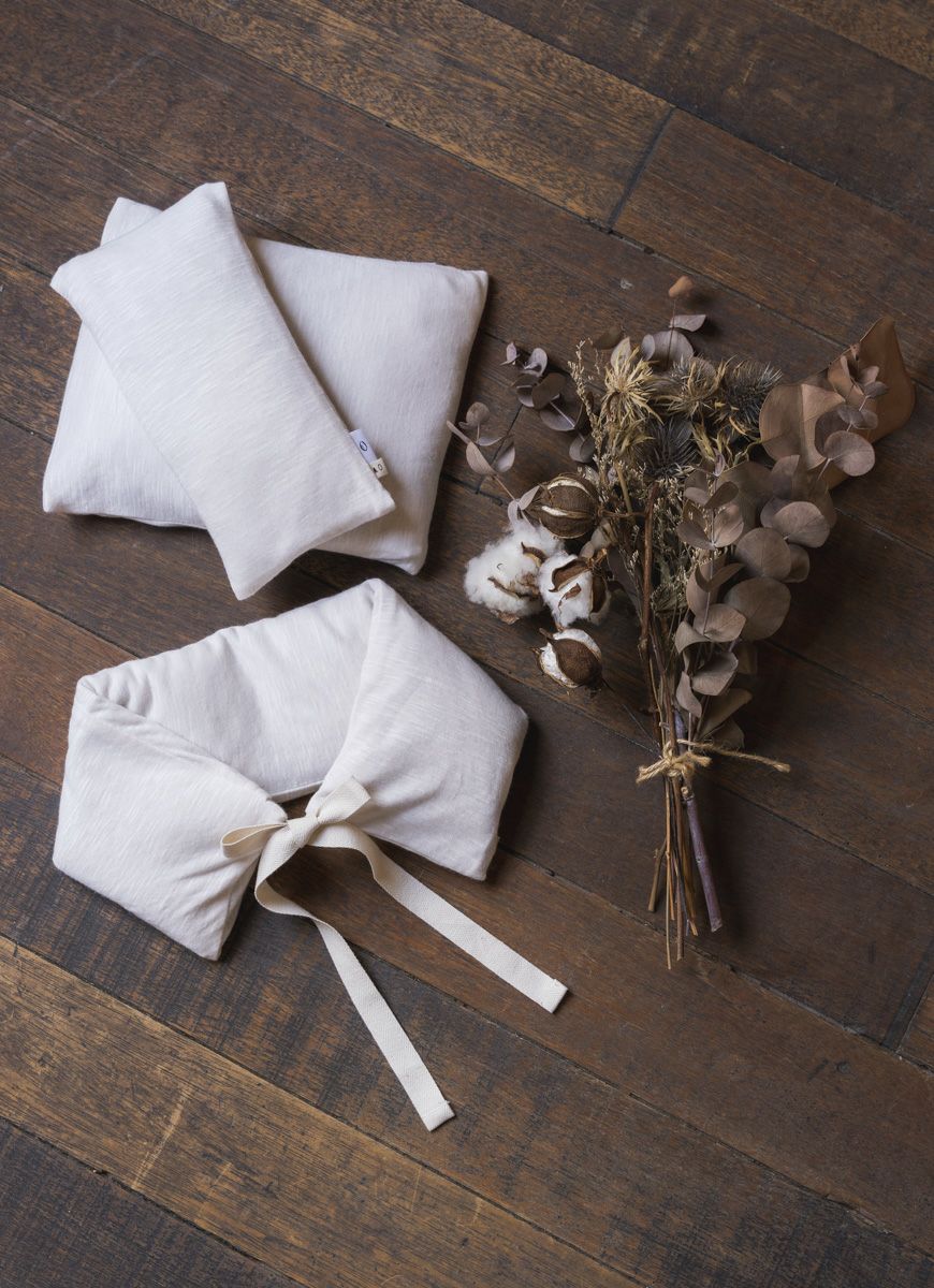 accos×aoコラボ】首・肩用 米ぬか玄米カイロ（よもぎ）カバー付｜ao