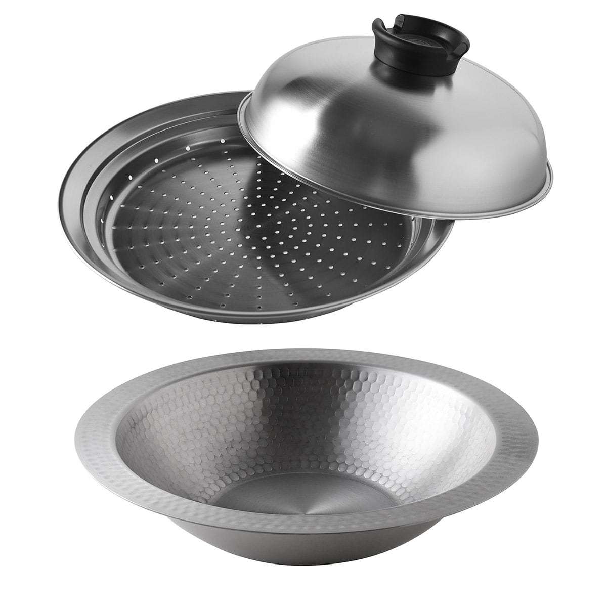 のせるだけ蒸し器＆ステンレス卓上鍋26cmセット | ABCミッケ
