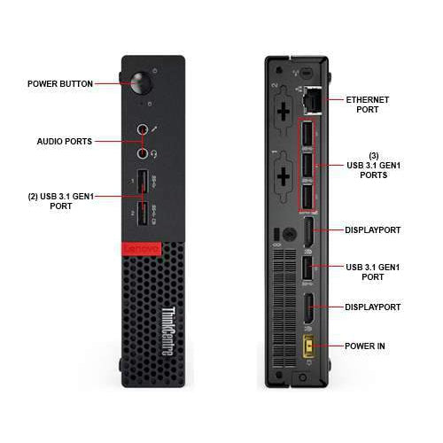Lenovo ThinkCentre M710q Tiny Desktop:Core i5-6400T, 8GB Mem