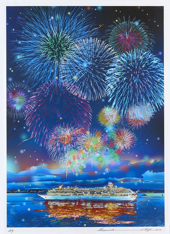 鈴木英人版画 「船上の至福」 | 飛鳥クルーズ オンラインショップ【公式】