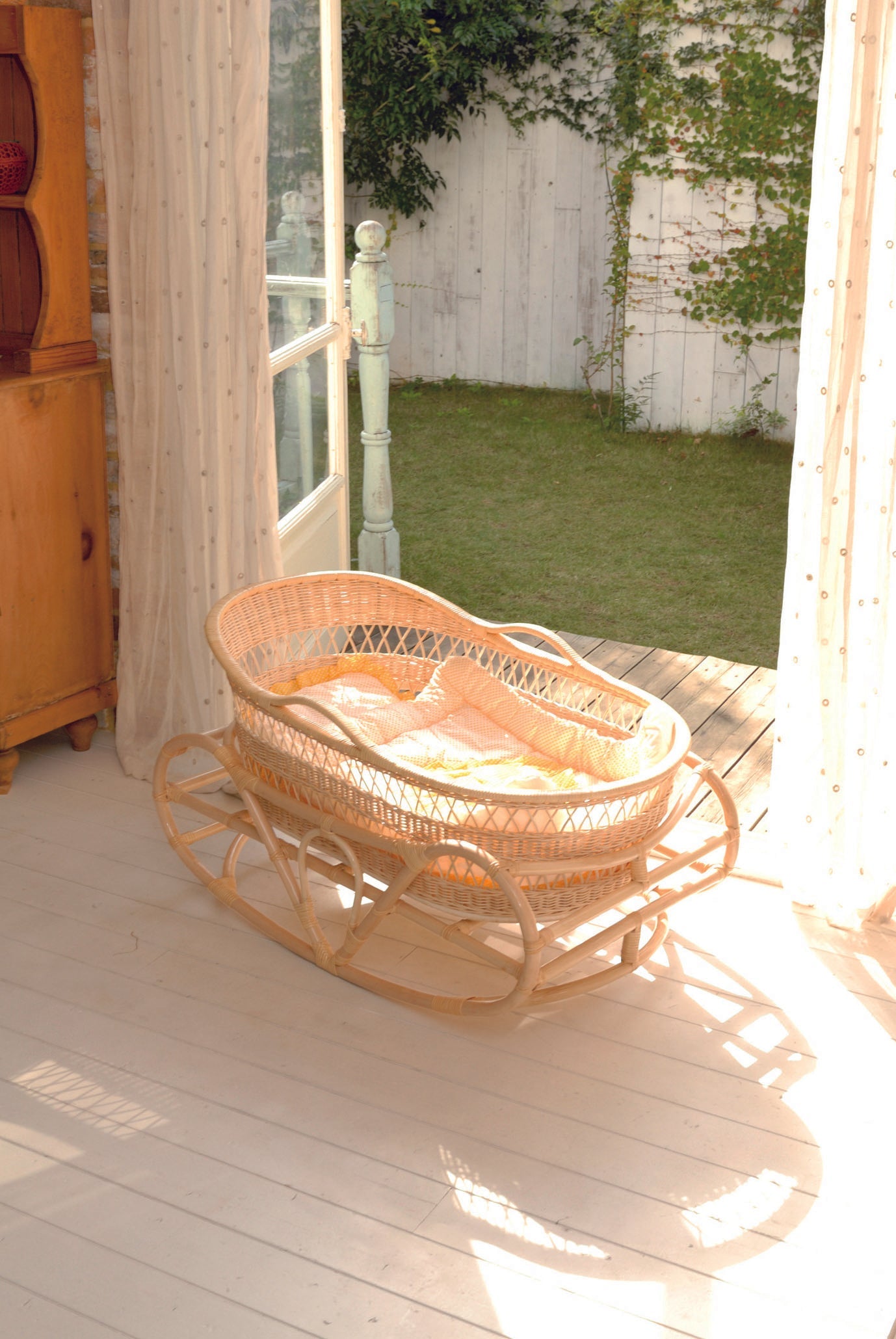 ヨーラン 水玉 今枝ラタン ベビークーファン【レンタル】 – ベビー用品