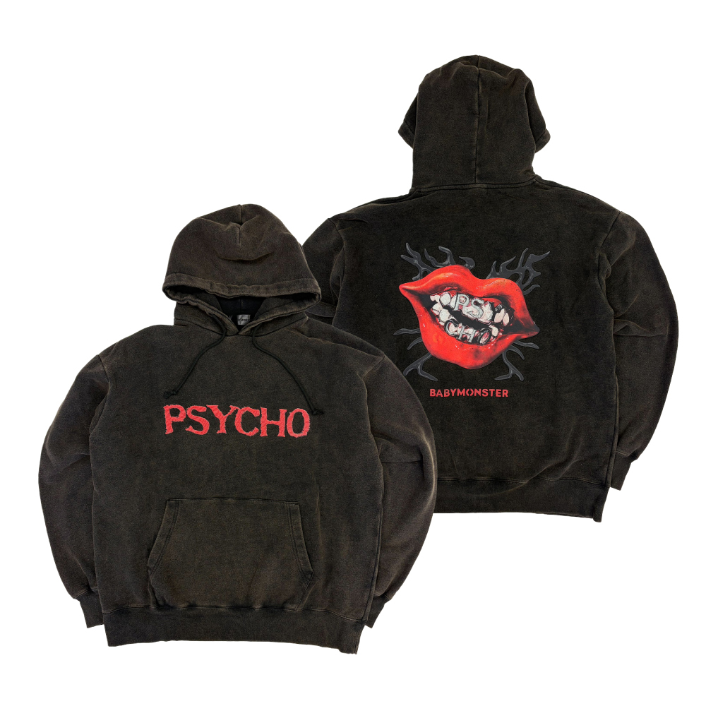 フーディー＜PSYCHO＞ BLACK | BABYMONSTER ONLINE SHOP