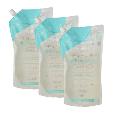 ナイス＆クイック ボタニカルボディウォッシュ 大容量詰替 コットン