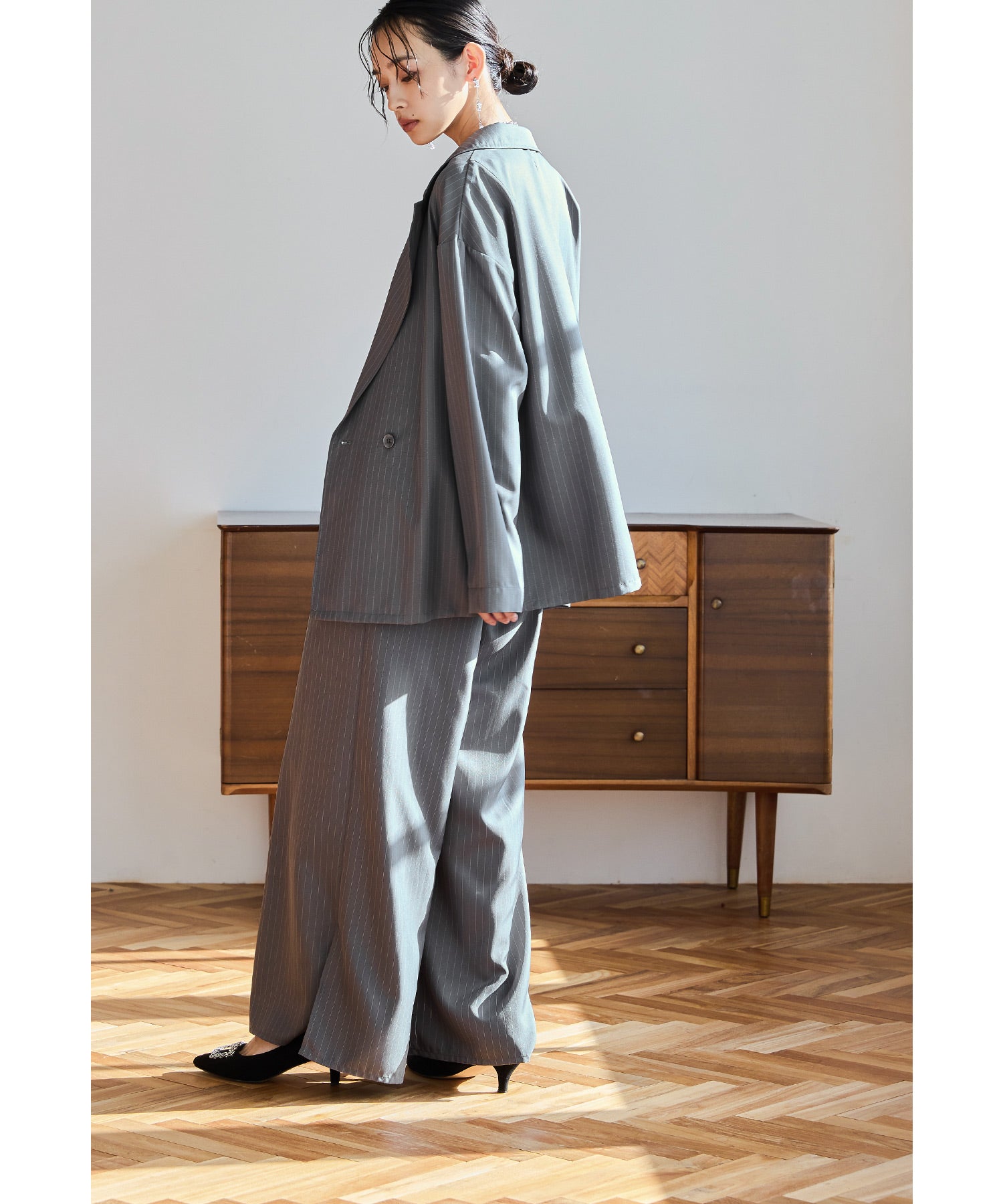 プラクティカルセットアップ 2点セット ストライプ ジャケット パンツ