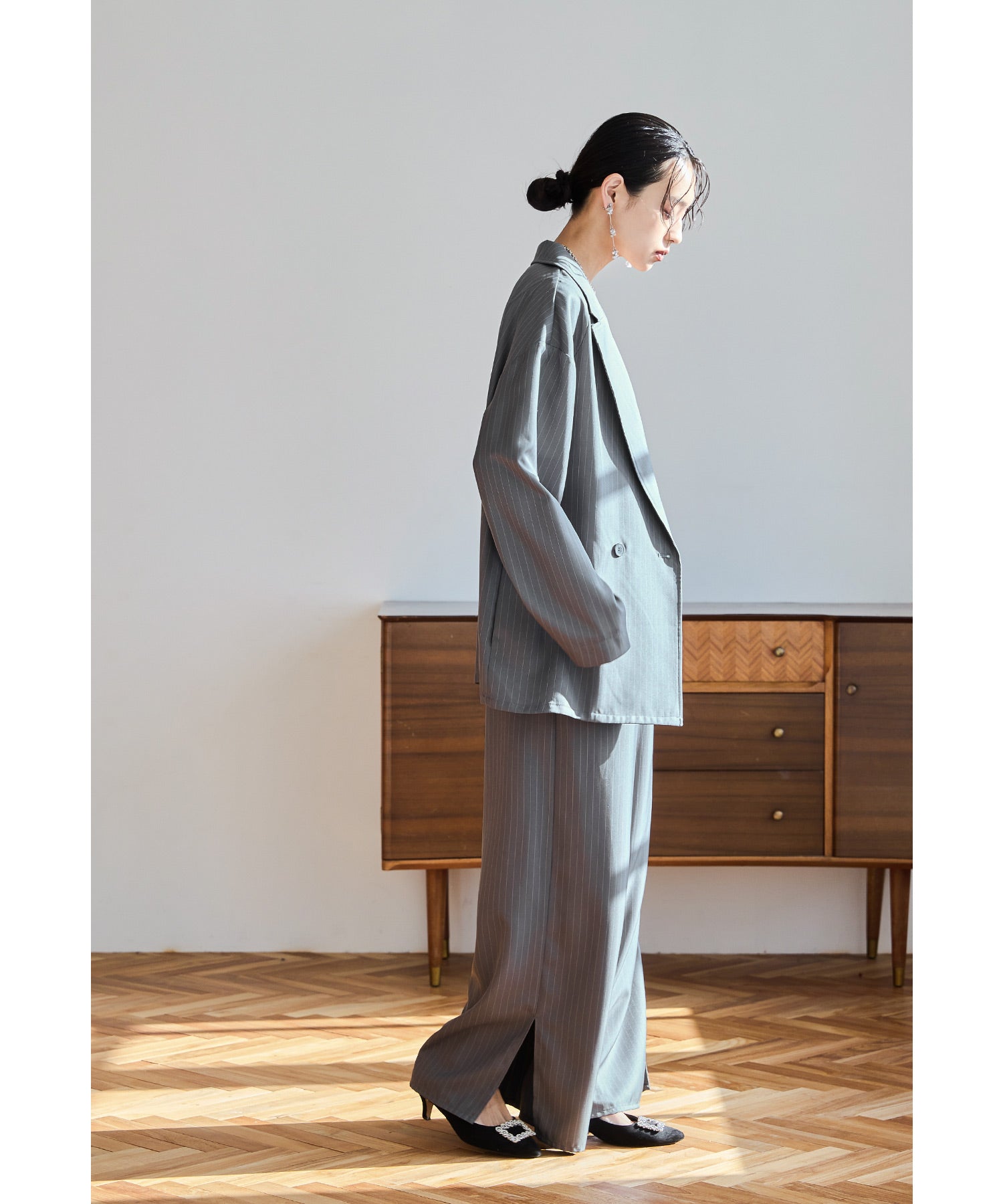プラクティカルセットアップ 2点セット ストライプ ジャケット パンツ