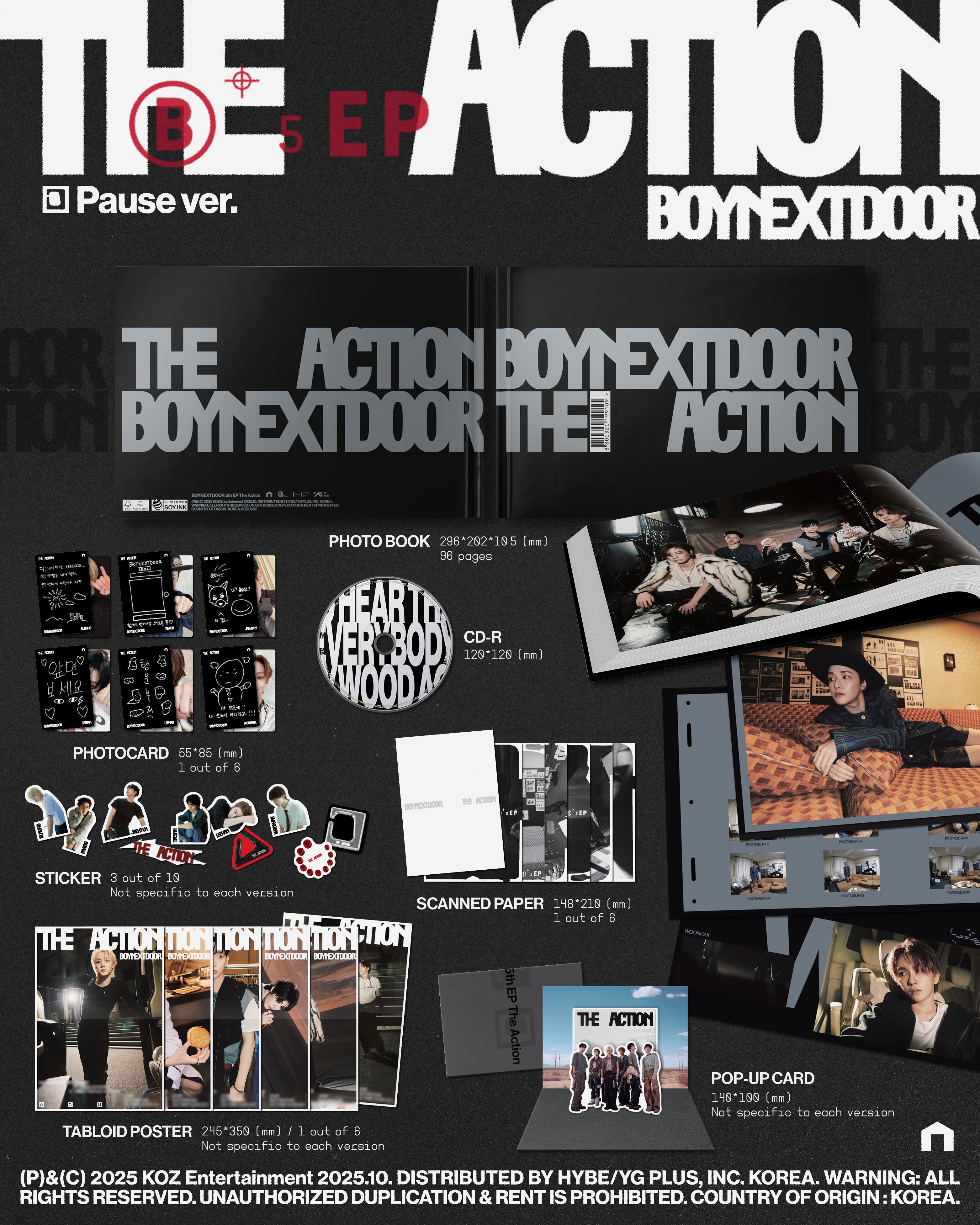 The Action (Pause ver.) (SIGNED) - BOYNEXTDOOR OFFICIAL STORE