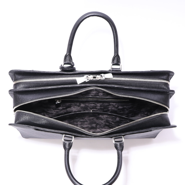 aniary ウェーブレザー ブリーフケース 16-01002 DARK BLUE | Brianza