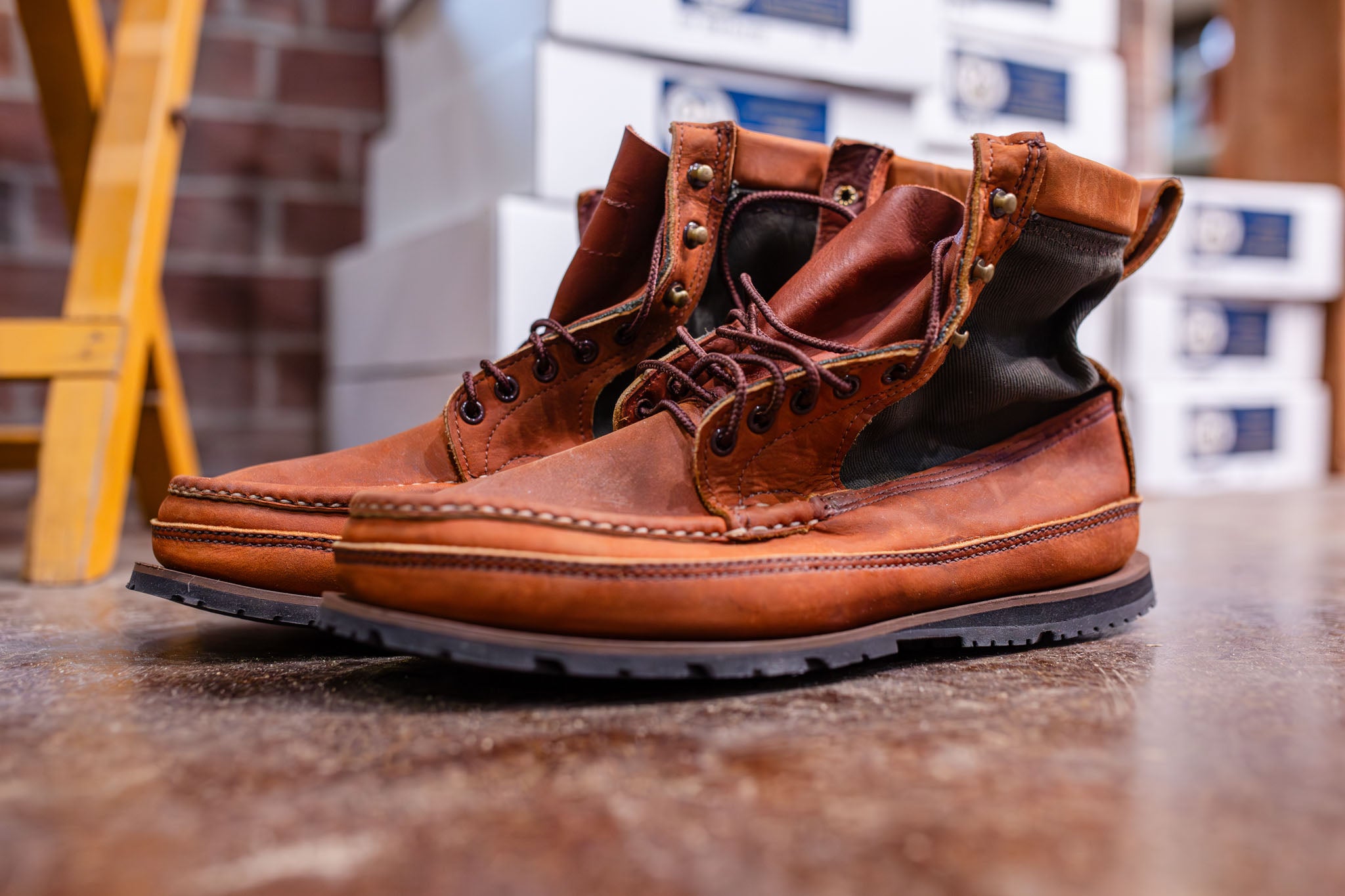 RUSSELL MOCCASIN スエード モカシン 6.5 箱付 RUSSELL MOCCASIN