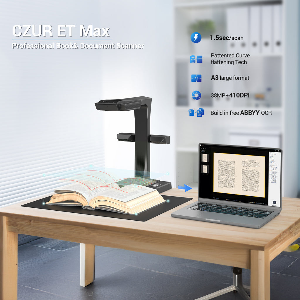 CZUR ET16 Plus/ET18/ET24/ETmax Document &Book Scanner –CZUR TECH