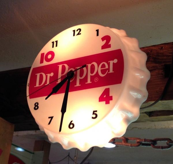 70年代 ドクターペッパー 旧ロゴ ウオールクロック 時計 看板