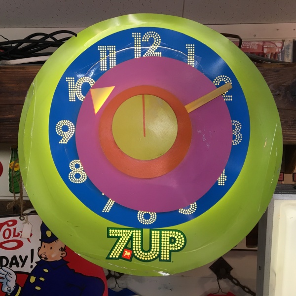 7up（セブン・アップ）ヴィンテージ・ライトアップ・クロック