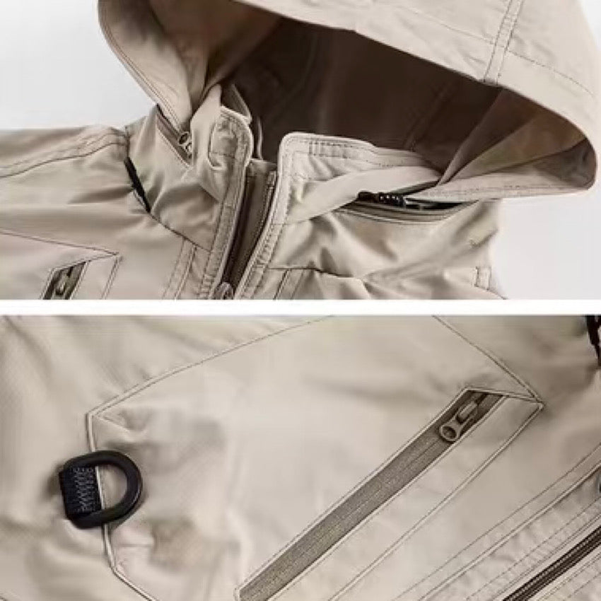 フード収納可能 マルチポケット付 機能性ジャケット（2Colors）240565