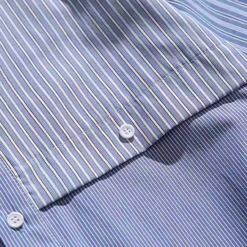 ストライプ クレイジーパターン 長袖シャツ（1Color）240124