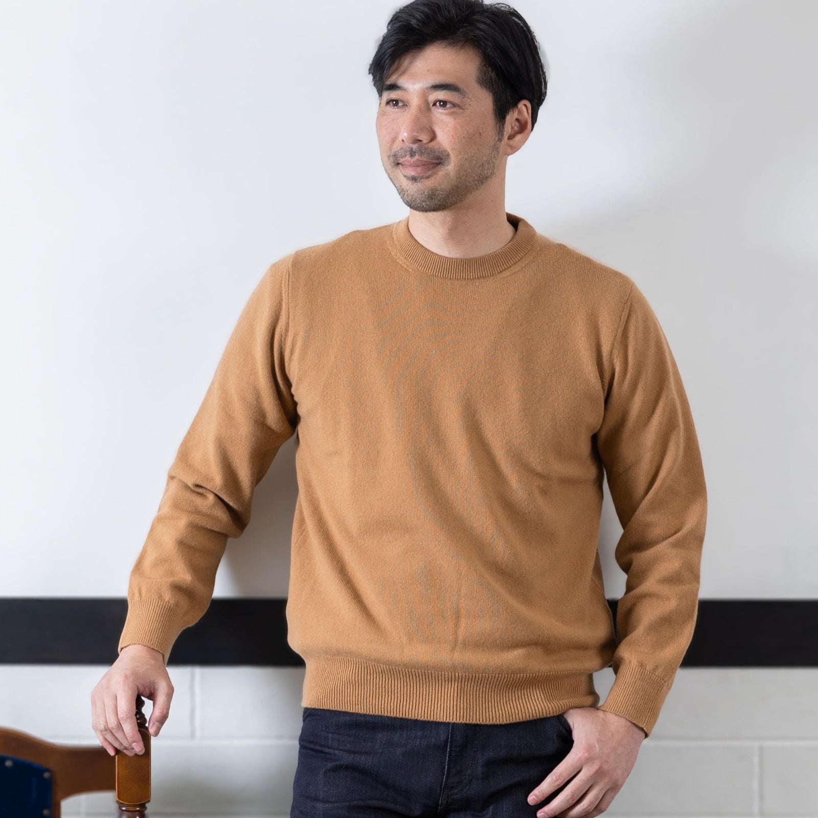 日本製】ベビーカシミヤ100％ メンズクルーネックセーター – circlelabo