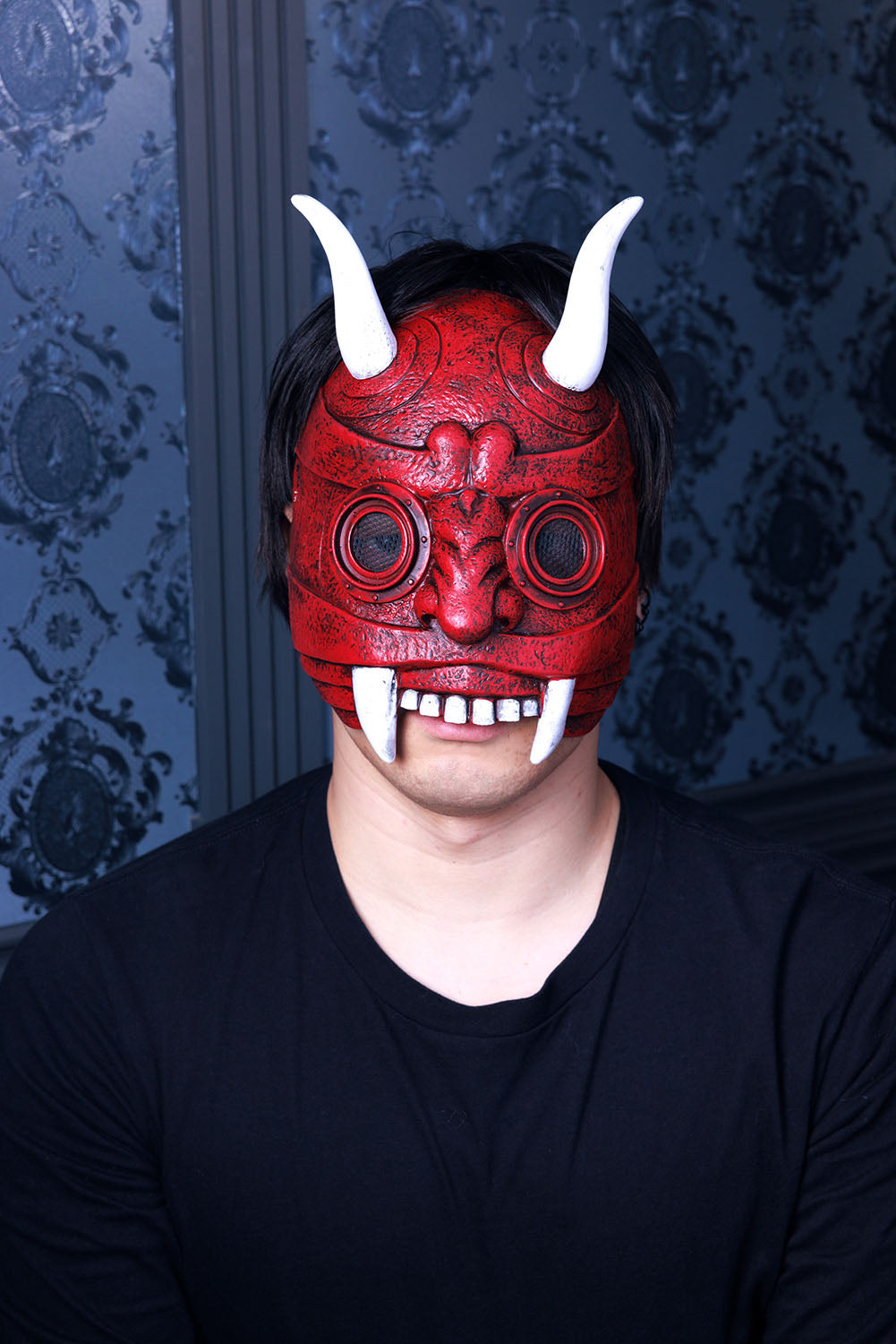 NEW] コスプレ 節分 鬼 お面 ハーフ鬼マスク UNISEX フリーサイズ