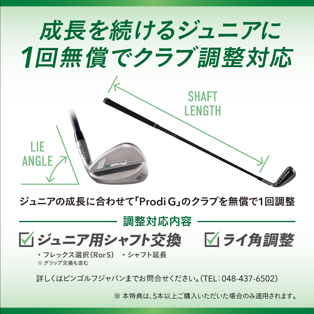 プロディG 6本セット 小学1年生～2年生相当(125cm)(右用): ジュニア