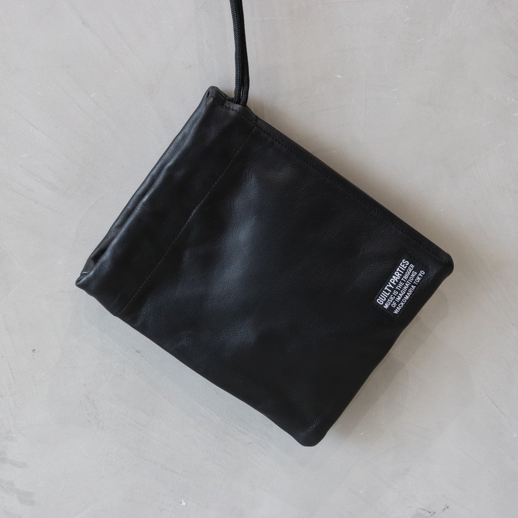 LEATHER SHOULDER POUCH #BLACK [25FWE-WMA-BG02]_WACKO MARIA
