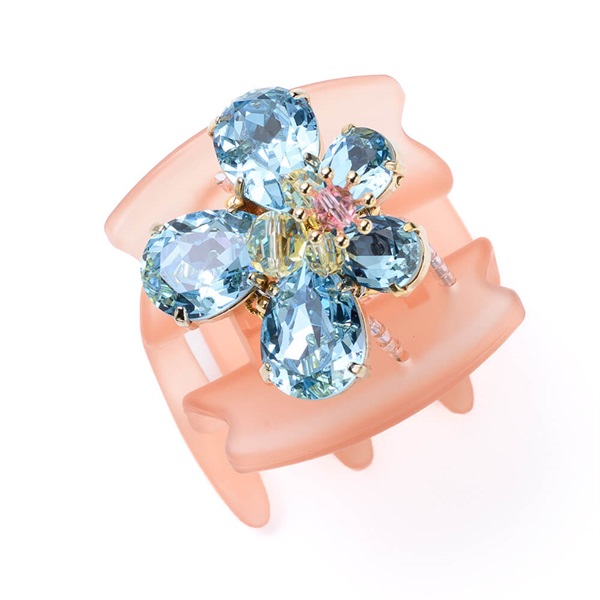 バースフラワー「ハイビスカス」 デザートクリップ 中(ライトブルー