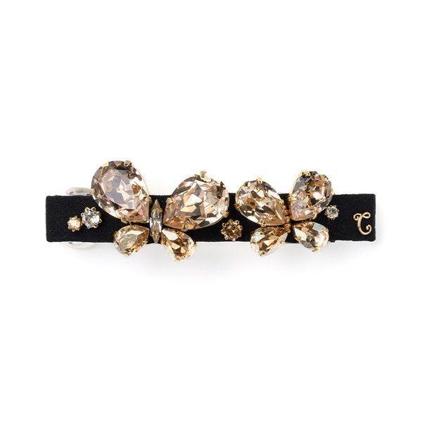 クリスタルアミュレット バレッタ(ゴールドカラー) | バレッタ