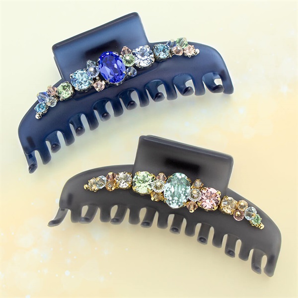 ラインドストーン バンスクリップ(サファイア) | バンスクリップ