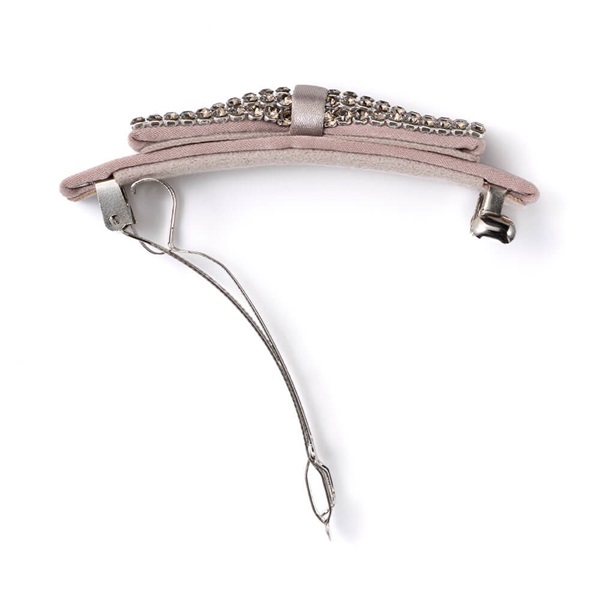 クリスタルメッシュ リボンバレッタ(グレージュ) | バレッタ | COMPLEX