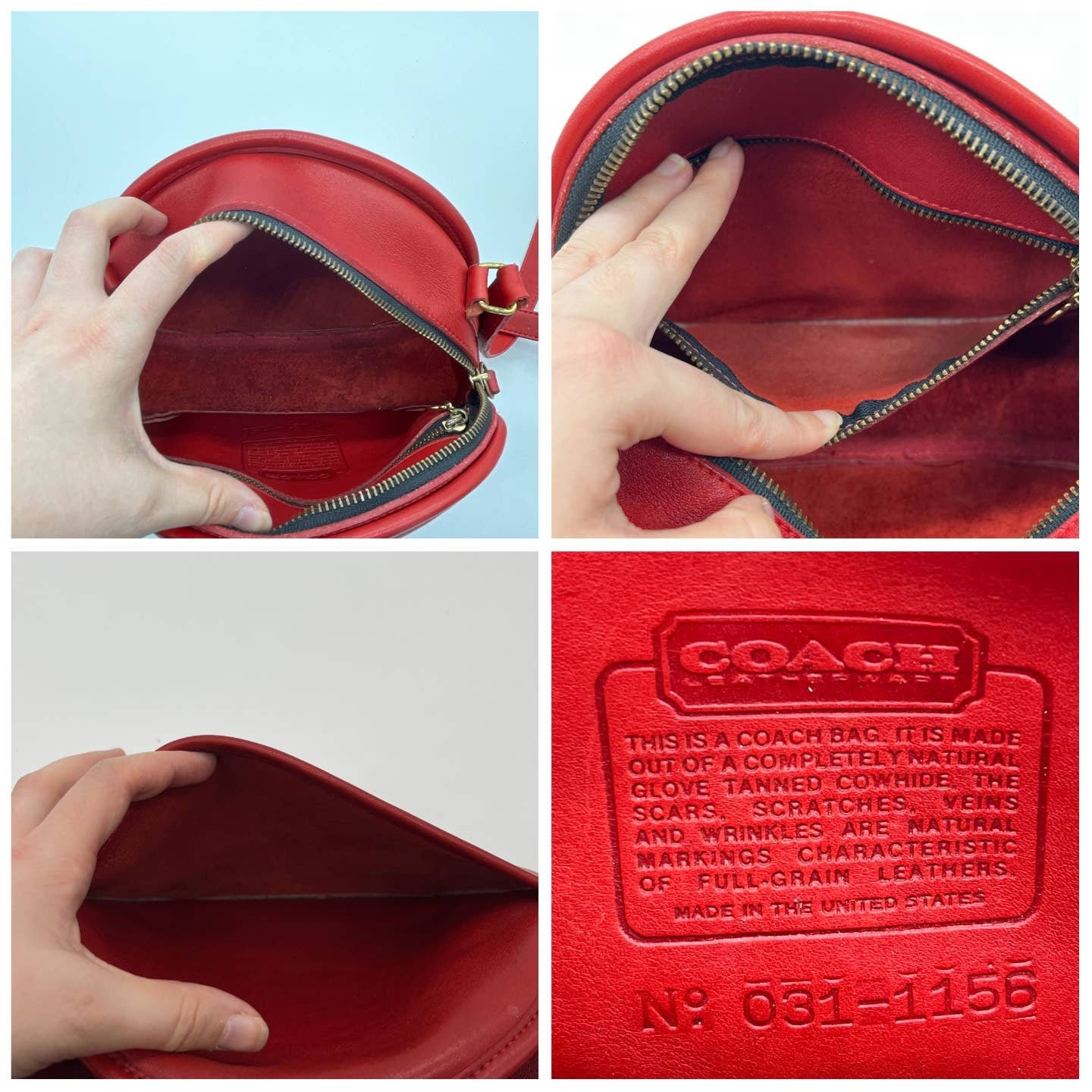 Vintage Coach Chester Bag 9901 USA Red – Cristina Moda Vintage