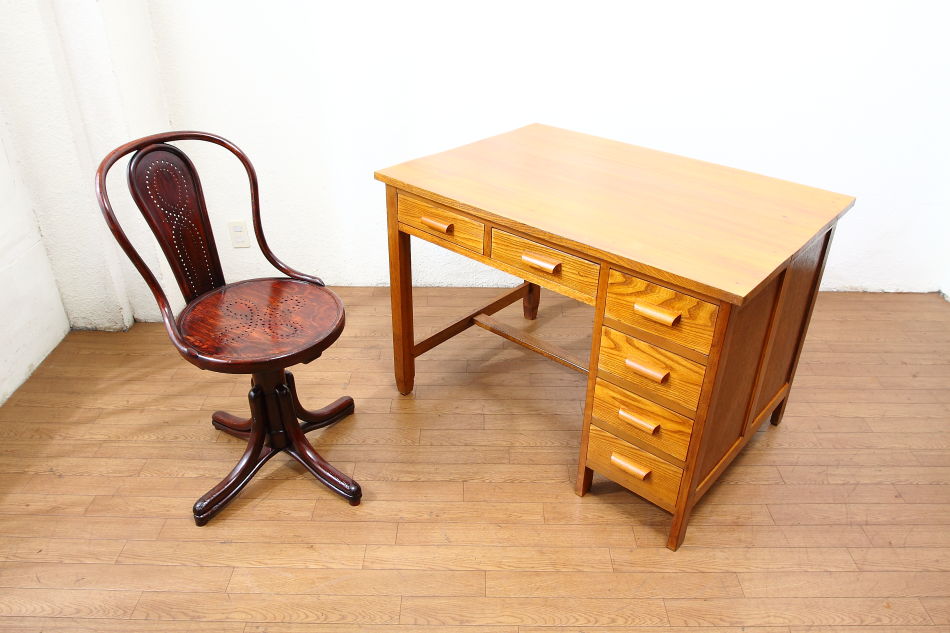 和骨董WA-COTTOO SHOWA-RETRO 片袖デスク｜アンティーク家具・照明の
