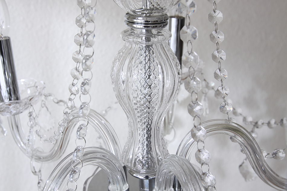 クリスタルガラス シャンデリア(5灯)｜アンティーク家具・照明の専門店